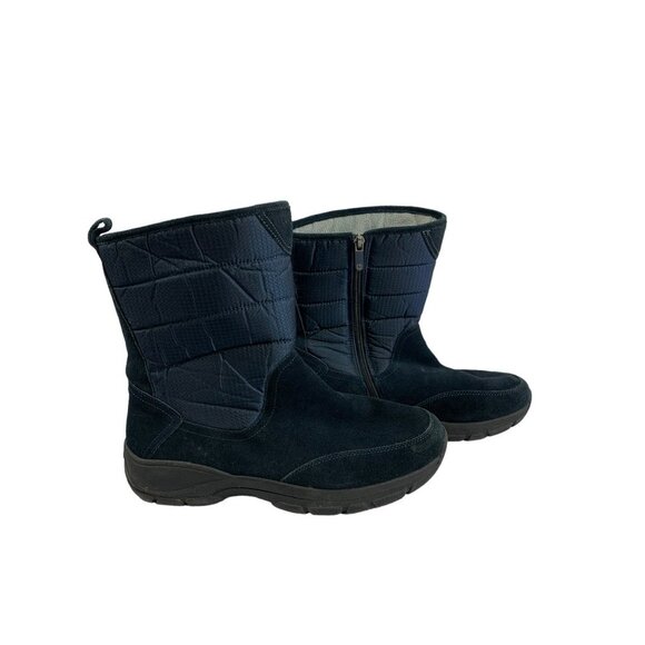 Lands Ends Women's Navy Blue Winter Boots - Picture 1 of 6